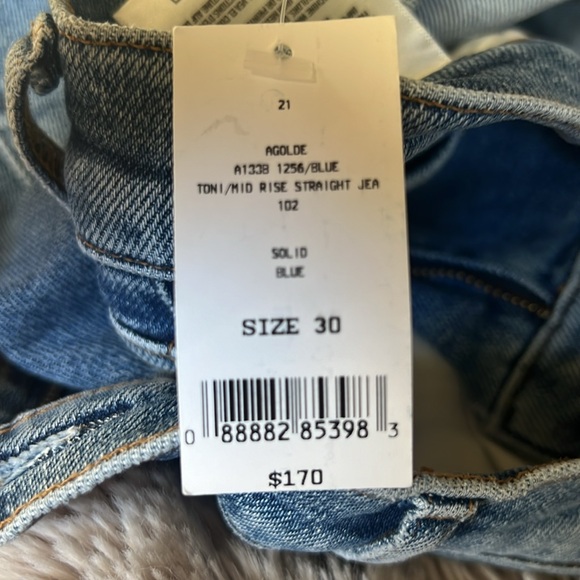 AGOLDE “Toni Mid Rise” Straight Jean - Picture 9 of 9